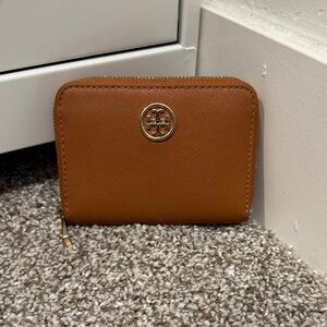 Tory Burch Tan Zip-Around Wallet